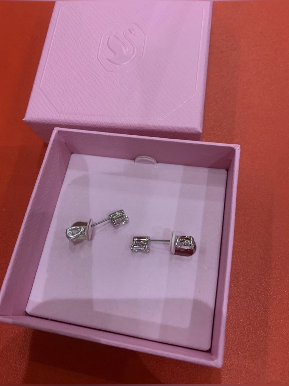 New! SWAROVSKI Mesmera rigid pendant earrings